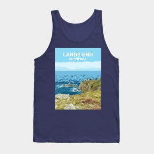 Lands End Cornwall England UK art gift. Tank Top